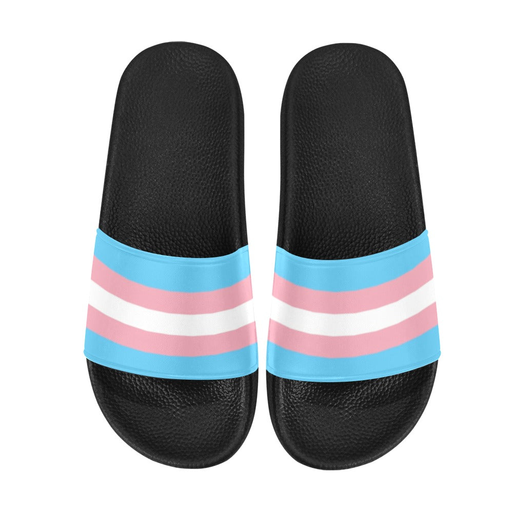 -High quality slip-on sandals constructed of lightweight, durable, soft and comfortable PVC. These sandals are made-to-order. Free shipping from abroad. LGBTQ LGBTQIA LGBTX Trans Transgender Pride Equality Flip Flops Footwear Shoes Summer Beach Fashion Trans Rights are Human Rights unisex nonbinary mens women youth-EU 36 / US 5M 6W-