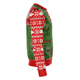 Funny MERRY FISHMAS Sweatshirt, Fishy Holiday Dad Joke Fisherman Gift-Funny Merry Fishmas Sweatshirt, Dad Joke Christmas Fishing Pun - Premium AOP (all over print) Ugly Sweater printed sweatshirt / jumper. Unisex adult XS, Small, Medium, Large, XL, 2XL, 3XL and 4XL. Made-to-order. Ships in 5-8 business days, about 2 weeks to the US. Great humorous fishy holiday apparel xmas gag gift. -