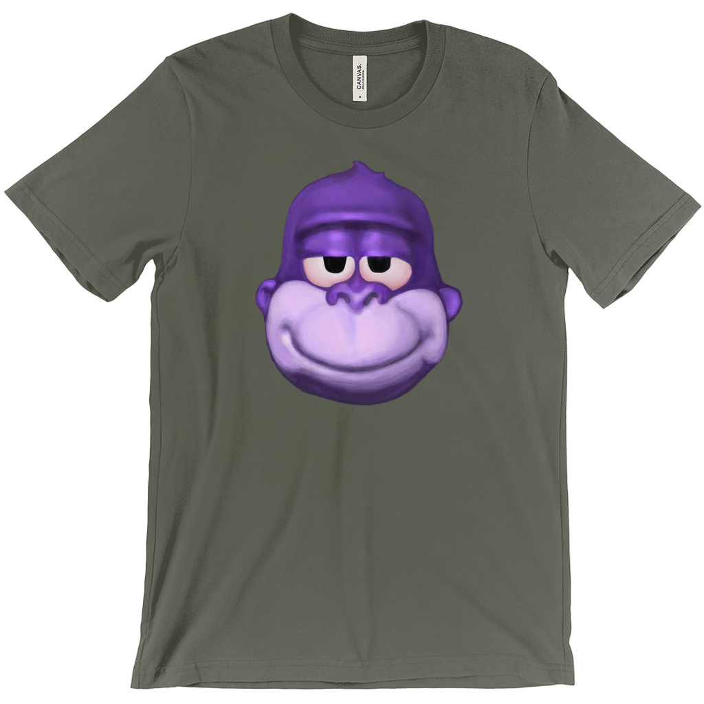 -Retro Y2K fashion hiphop streetwear purple swag high ape bonzi 420 great grape gorilla windows98 2000 internet meme spyware virus nineties funny stoner millennium icon Comfortable and durable mens/unisex style Bella & Canvas t-shirt. Quality combed ring-spun cotton with a classic fit, crew neck and short sleeves. -Army-S-