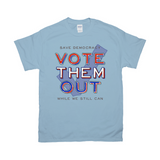-Comfortable and durable mens / unisex style classic fit t-shirt. Soft 100% cotton, crew neck & short sleeves. These shirts are made-to-order and ship from the USA. Resist United voting rights equality 2022 midterm 2024 election anti-fascist stop fascism antifa womens abortion constitution LGBTQ BLM America march protest-Light Blue-S-