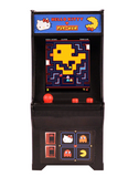 -The world’s first videogame hero PacMan and super cute global pop icon Hello Kitty are together again in a working miniature version of the original arcade game that fits in the palm of your hand. Full color, Hi-Res graphics, authentic sounds, keychain. Officially licensed Namco and Sanrio product. Shipped from USA.-