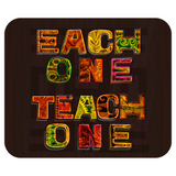 Each One Teach One Mousepad, African-American Proverb, Colorful Text-Soft and comfortable 9x7 inch mousepad made from high density neoprene with a colorfast, stain resistant and easy to clean smooth fabric top layer.These items are made-to-order and typically ship in 2-3 business days from within the US. African American Empowerment Education Equality Justice Black Knowledge is Power-