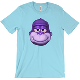 -Retro Y2K fashion hiphop streetwear purple swag high ape bonzi 420 great grape gorilla windows98 2000 internet meme spyware virus 1990s 90s funny stoner millennium icon bonzai viral Comfortable mens/unisex style Bella & Canvas t-shirt. Quality combed ring-spun cotton with a classic fit, crew neck & short sleeves. -Turquoise-S-