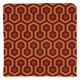 Overlook Throw Pillow - Classic Retro Horror Hotel Carpet Pattern-Double-sided, square spun polyester pillow in your choice of size (14, 16, 18 or 20 inches) and finish: Sewn Pillow (no zipper), Cushion with Removable Zippered Pillowcase or Cover Only. This item is made-to-order. Typically ships in 3-5 business days from within the US. Orange Brown Red Abstract Halloween Accent Decor-