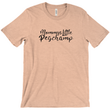 -Soft, comfortable mens/unisex Airlume combed and ring-spun cotton tee. Made-to-order and shipped from the USA. Funny dirty naughty my little pogchamp pegging meme peg sex sexual male anal stimulation pleasure bottoming bottom kinky feminization sissification public humiliation fetish kink humor ass butt stuff gag gift-Heather Peach-Small (S)-