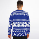 -Funny all-over-print unisex sweatshirt made of soft, comfortable cotton/polyester/spandex blend with brushed fleece interior. Each panel is individually printed, cut & sewn to ensure a flawless graphic that won't crack or peel. funny veganism vegetarian winter holiday hanukkah christmas mens womens jumper ugly sweater-