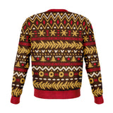 Rudolph The Red-Nosed Gaindeer Sweatshirt, Holiday Workout Ugly Jumper-Funny Rudolph the Red-Nosed Gaindeer holiday workout ugly sweater print sweatshirt. This pullover is crafted from a soft premium cotton, polyester and spandex blend with high definition all-over-printed design. Free Shipping Worldwide. Christmas Raindeer fitness pun graphic jumper. Unisex mens and womens xmas jumper.-