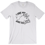 -Soft, comfortable mens/unisex style Airlume combed and ring-spun cotton shirt. Made-to-order and shipped form the USA. Funny dirty naughty bbq barbeque bar-b-que barbecue pork sex joke butt rubbed pig piggy t-shirt boyfriend gift -Ash-Extra Small (XS)-