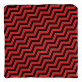 Red Lodge Throw Pillows - Zigzag Pattern Twin Surreal Optical Peaks-Double-sided, square spun polyester pillow or pillowcase in your size and style.This item is made-to-order and typically ships in 3-5 business days from within the US. Diagonal red and black zig-zag lines on high quality throw pillow. Tense and surreal optical art pattern. Fun and unique gothic halloween home decor.-Cover only-no insert-14x14 inch-