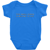 -High quality Rabbit Skins infant snap bodysuit. Solid colors are 100% combed ringspun cotton, heather colors are 90/10 combed ringspun cotton and polyester. Double-needle ribbed bindings, 3 snap closure. Shipped from USA. Funny one piece unisex baby snapsuit creeper crawler cats kittens kitty meow purrsonal property-Cobalt-NB-