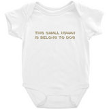 -High quality Rabbit Skins infant snap bodysuit. Solid colors are 100% combed ringspun cotton, heather colors are 90/10 combed ringspun cotton and polyester. Double-needle ribbed bindings, 3 snap closure. Shipped from the USA. Funny one piece unisex baby snapsuit creeper crawler dogs doggie puppy woof you-White-NB-