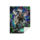 Covid Buster Biden Microfleece Blanket - Political Ghostbuster Parody-Silky-soft premium microfleece blanket ideal for snuggling and even warmer than it looks. 100% polyester, micro-mink exterior and microfiber fleece backing. Funny President Joe Biden 2021 Political Ghostbuster Pandemic Parody Donald Trump Covid-19 Coronavirus Superspreader Staypuft USA Superhero Science Matters-