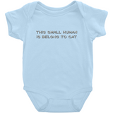 -High quality Rabbit Skins infant snap bodysuit. Solid colors are 100% combed ringspun cotton, heather colors are 90/10 combed ringspun cotton and polyester. Double-needle ribbed bindings, 3 snap closure. Shipped from USA. Funny one piece unisex baby snapsuit creeper crawler cats kittens kitty meow purrsonal property-Light Blue-NB-