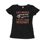 -Women (Fitted)-Black-S-