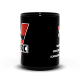 INGSOC Insignia Mug, Black 11oz or 15oz, Anti-Fascist 1984 Propaganda-Premium quality black mug in your choice of 11oz or 15oz. High quality, durable ceramic. Microwave safe, hand washing recommended to help prevent fading.Large emblem on one side, smaller emblem and "war is peace. freedom is slavery. ignorance is strength" motto on the reverse.Made-to-order shipped from the USA.-
