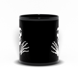 -Premium quality black mug in your choice of 11oz or 15oz. High quality, durable ceramic. Microwave safe, hand washing recommended to help prevent fading. Made-to-order and shipped from USA. Classic horror serial villain fiend creepy punk rock skeleton coffee cup mug halloween icon skull misfits gift black crimson red -