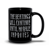 -Premium quality mug in your choice of 11oz or 15oz. High quality, durable ceramic. Dishwasher and microwave safe. Hand washing recommended to help prevent fading. Made-to-order and typically ships in 2-3 business days from the USA. funny motivational demotivational mis-management classic pirate meme saying quote-15oz-