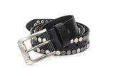 Unisex Hexagon Riveted Genuine Leather Belt Gothic Punk Hiphop Fashion-