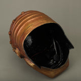 -High quality latex over-the-head Robotman mask with bronze metallic finish and red LED eyes. One size fits most. Free shipping from abroad with an average delivery time to the USA of about 2 weeks. Halloween costume cosplay comic book tv series robot man mask doom metal man light up fast shipping character prop-
