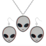 Friendly Grey Acrylic Necklace, Innergalactic - Roswell Retro Rave 3D-Set-