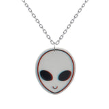Friendly Grey Acrylic Earrings, Innergalactic - Roswell Retro Rave 3D-Necklace-