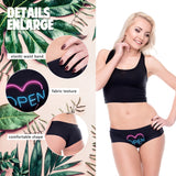 -Super soft and stretchy women's mid-rise briefs. 92% Polyester, 8% Spandex. One size to fit 66-80cm waist, 96-116cm hips. Laid flat these measure approximately 64cm across (6cm across at crotch), 10cm tall at the hip, overall length of 18cm.Free shipping. Kinky sexy dirty naughty bad girl sexual humor juniors flirty-