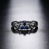 Legend of Zelda Breath of the Wild Zora Engagement Ring, 925 Silver-The Zora's Sapphire the spiritual stone of water in the form of the engagement ring given to Link by Princess Ruto. High quality, handcrafted ring in .925 sterling silver set with CZ gemstones. Brand new, carefully packed and shipped. Free shipping from the USA and abroad. -