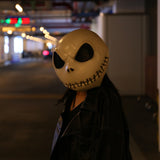 -High quality latex over-the-head Jack Skellington mask. One size fits most teens and adults. Free shipping from abroad with average delivery to the US in 2-3 weeks. This is halloween pumpkin king skeleton jack mask NBX NBC costume round latex rubber tim burton classic animation spoopy-