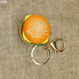 -A cheezeburger you can always haz! High quality resin hamburger keychain / bag charm. A detailed miniature burger with choice of a silver or golden keyring and clip. Free Shipping Worldwide. Great meme key chain / keyring gift for fast food lovers, those who enjoy Americana and USA iconography or Steven Universe fans.-
