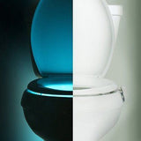 LED Toilet Night Light with Motion Detector and 9 Color Settings-This simple to install device lights up the inside of your toilet at night, helping to prevent accidents. Can be set to cycle between or hold 8 different colors and has a motion sensor that works up to approximately 3 meters. Free shipping. FCC, RoHS, ce, EMC and CCC compliant. 1 year manufacturer's warranty.-