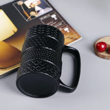 -A unique mug designed to look like stacked car/truck tires. 400mL/13.5oz. Quality porcelain, CE / FDA, EU and CIQ certified food safe. Makes a great novelty gift for the car obsessed, auto racing fans, automotive mechanics, etc. Free shipping from abroad with average delivery to the USA in 2-3 weeks. -