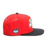 Good Moods 3D Embroidered Snapback Cap-High quality embroidered red and black baseball cap with multicolor eyelets, cereal bowl on left side and fruity loop / fruit ring cereal pattern printed underbill. One size fits most with snapback adjustment.Free shipping. Fun funny high quality hiphop streetwear fashion 5-panel hat.-
