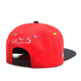 Good Moods 3D Embroidered Snapback Cap-High quality embroidered red and black baseball cap with multicolor eyelets, cereal bowl on left side and fruity loop / fruit ring cereal pattern printed underbill. One size fits most with snapback adjustment.Free shipping. Fun funny high quality hiphop streetwear fashion 5-panel hat.-