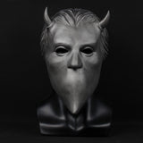 -High quality latex rubber over-the-head mask. One size fits most. Free shipping from abroad with average delivery to the USA in 2-3 weeks. Heavy metal doom rock hard rock band ghost bc nameless ghouls mute halloween costume cosplay-