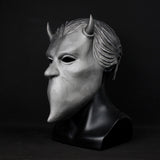 -High quality latex rubber over-the-head mask. One size fits most. Free shipping from abroad with average delivery to the USA in 2-3 weeks. Heavy metal doom rock hard rock band ghost bc nameless ghouls mute halloween costume cosplay-