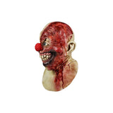 -Deluxe all natural latex over-the-head mask. One size fits most. Free shipping from abroad. Typically arrives in 2-3 weeks to the USA. Demonic evil killer clown chubby dense stupid circus halloween costume cosplay mask bloody fool-