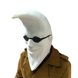 -Retro 90s commercial character latex over-the-head mask. Is this famous moon man also a moonlighting Knight of Khonshu? another Marc Spector/Steven Grant's alterego? or perhaps from an alternate universe like Earth 8311? could certainly make a great retro & modern cosplay mash-up! nineties aesthetic halloween costume-
