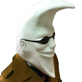 -Retro 90s commercial character latex over-the-head mask. Is this famous moon man also a moonlighting Knight of Khonshu? another Marc Spector/Steven Grant's alterego? or perhaps from an alternate universe like Earth 8311? could certainly make a great retro & modern cosplay mash-up! nineties aesthetic halloween costume-