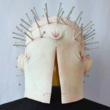 Nail Face Derp Mask - Free Shipping - One Size fits Most-An over-the-head latex mask... quality material and well constructed but well... off. Obviously, they were aiming for Pinhead from the Hellraiser series but they landed somewhere closer to that kid who superglued nails to his face that one Halloween and ended up in the ER. Funny fail bad worst horror costume mask-