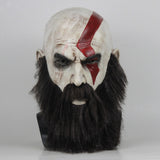 -High quality God of War IV Kratos latex over-the-head mask with attached beard. Free shipping from abroad. These masks typically arrive to the USA in about 2-3 weeks. GOW gamer character mask halloween costume cosplay mask prop collectible-