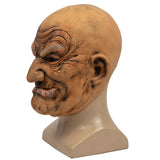 -Classic latex over-the-head mask. Wrinkled old tough guy... great for dock workers, henchmen, bikers, pirates, etc. One size fits most. Designed to ideally fit heads with a 53-60cm diameter. Free shipping from abroad. Typically arrives in 2-3 weeks to the USA. Old man bald halloween mask-