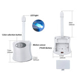 LED Toilet Night Light with Motion Detector and 9 Color Settings-This simple to install device lights up the inside of your toilet at night, helping to prevent accidents. Can be set to cycle between or hold 8 different colors and has a motion sensor that works up to approximately 3 meters. Free shipping. FCC, RoHS, ce, EMC and CCC compliant. 1 year manufacturer's warranty.-