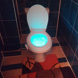 LED Toilet Night Light with Motion Detector and 9 Color Settings-This simple to install device lights up the inside of your toilet at night, helping to prevent accidents. Can be set to cycle between or hold 8 different colors and has a motion sensor that works up to approximately 3 meters. Free shipping. FCC, RoHS, ce, EMC and CCC compliant. 1 year manufacturer's warranty.-