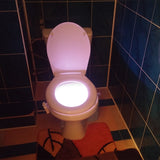 LED Toilet Night Light with Motion Detector and 9 Color Settings-This simple to install device lights up the inside of your toilet at night, helping to prevent accidents. Can be set to cycle between or hold 8 different colors and has a motion sensor that works up to approximately 3 meters. Free shipping. FCC, RoHS, ce, EMC and CCC compliant. 1 year manufacturer's warranty.-