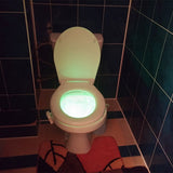 LED Toilet Night Light with Motion Detector and 9 Color Settings-This simple to install device lights up the inside of your toilet at night, helping to prevent accidents. Can be set to cycle between or hold 8 different colors and has a motion sensor that works up to approximately 3 meters. Free shipping. FCC, RoHS, ce, EMC and CCC compliant. 1 year manufacturer's warranty.-