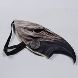 -A dark twist on the classic plague doctor combining a twisted bone faced vulture with stylized gas mask respirators. Detailed rubber latex face mask with elastic strap. One size fits most. Free shipping. Costume cosplay halloween mask steampunk goth gothic anime manga unique scary schnabel pandemic renaissance-