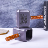 Large Thor's Hammer Coffee Mug / Pint Glass-Large, high quality ceramic 3D Thor's Hammer coffee mug / pint glass. This mighty cup holds 550mL / 18.6oz / 1.16 Pint and measures roughly 8x8x11cm (3.15x3.15x4.3 inches) with 9cm (3.54in) handle. Suitable for hot and cold beverages. Free shipping. superhero norse god mythology vikings gifts for him novelty drinking-
