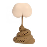 Poo in Progress Tea Diffuser - World's Worst Gifts-Gross 'poo in progress' tea diffuser. It may look disgusting but it's made of high quality, food safe silicone and is a working and quite effective diffuser for loose leaf teas. Free shipping. Worst gift. Most disgusting gross grossest bizarre wtf poop butt ass nasty novelty gag gift joke pooh kitchenware office prank-