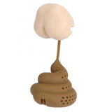 Poo in Progress Tea Diffuser - World's Worst Gifts-Gross 'poo in progress' tea diffuser. It may look disgusting but it's made of high quality, food safe silicone and is a working and quite effective diffuser for loose leaf teas. Free shipping. Worst gift. Most disgusting gross grossest bizarre wtf poop butt ass nasty novelty gag gift joke pooh kitchenware office prank-