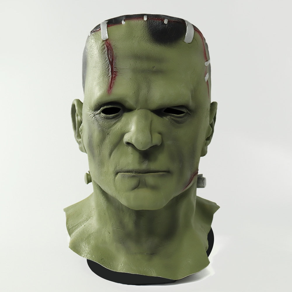 -High quality soft latex over-the-head Frankenstein's Monster mask. One size fits most. Free shipping from abroad. Funny unique classic horror movie monster sexy smoldering look mens unisex mask cosplay costume halloween stage prop kink roleplay attractive fanfic halloween head-